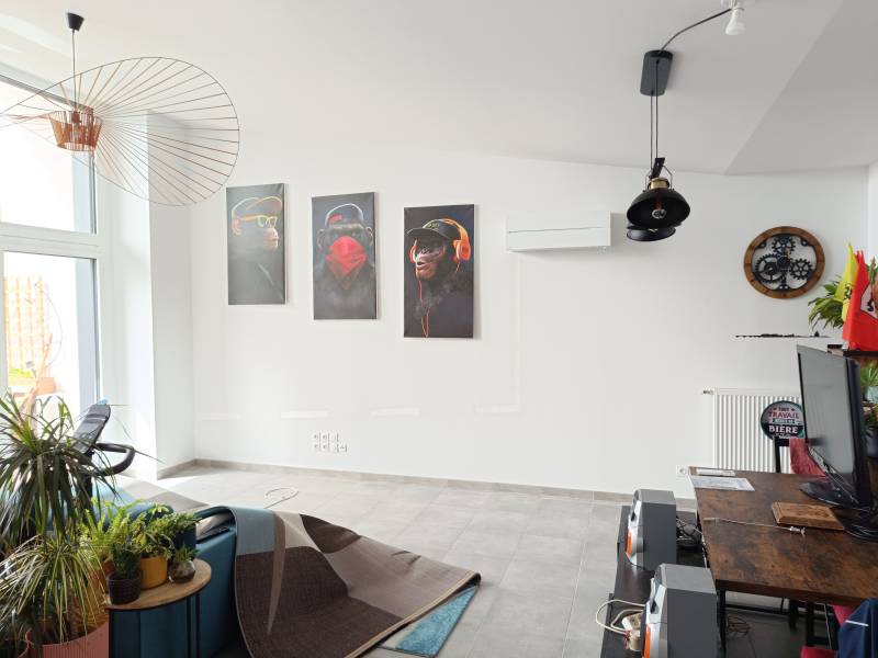 Installation d'une climatisation réversible en saignée avec pose d'un monosplit de la marque MITSUBISHI à Beauzelle, proche Toulouse